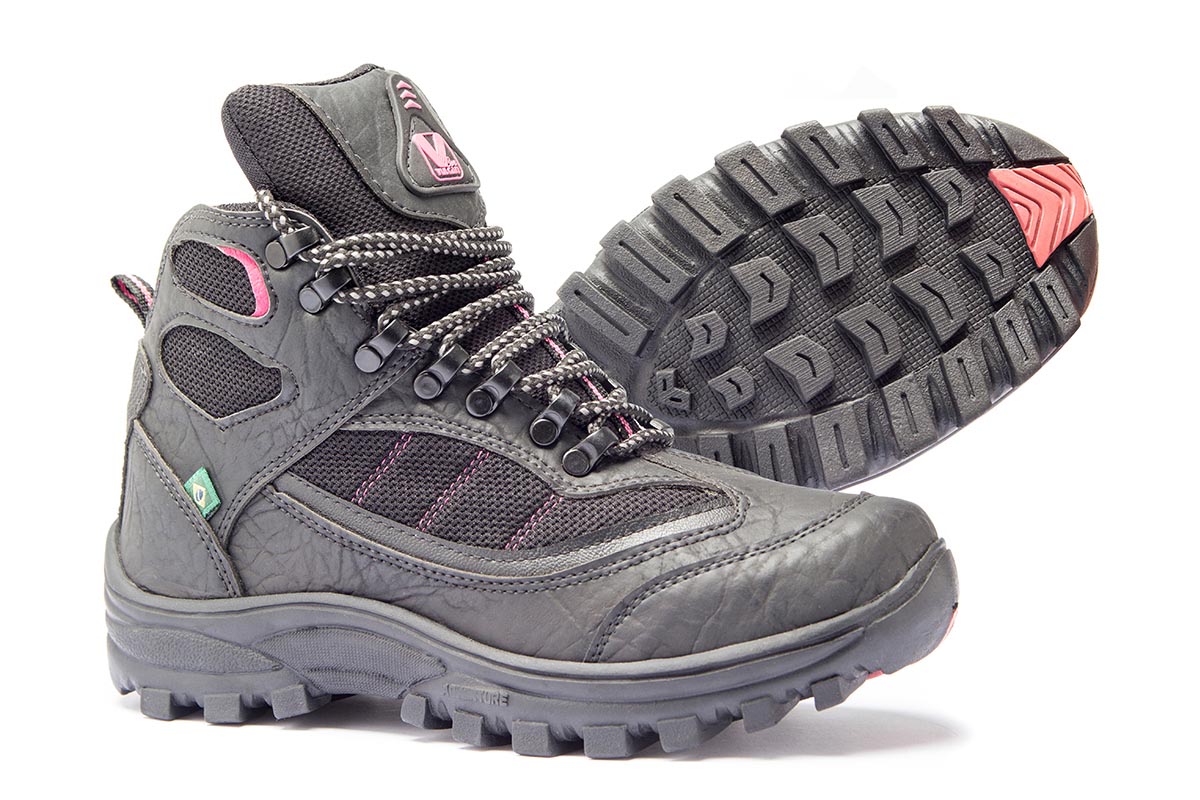 BOTA MOTOCICLISTA FEMININO MIURA TREKKING ROSA PRETO