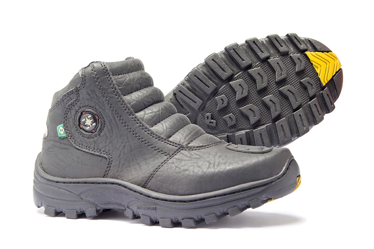 BOTA MOTOCICLISTA MASCULINO MIURA ZIPER PRETO