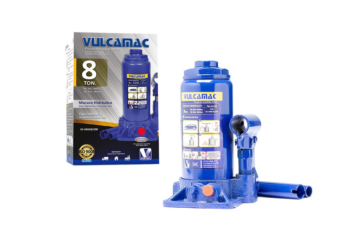 MACACO HIDRAULICO GARRAFA VULCAMAC TONELADAS